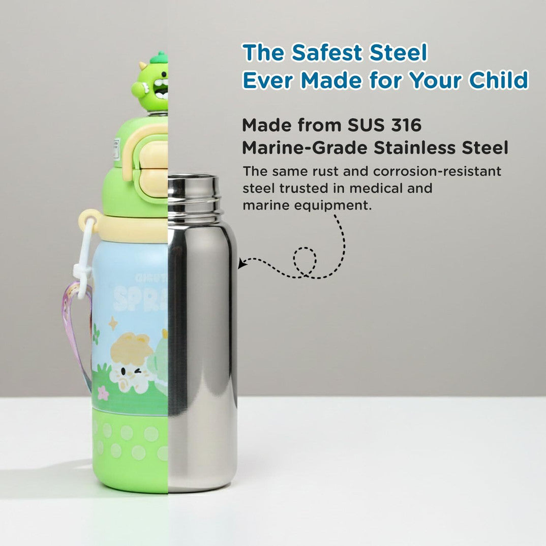Mee Mee Oasis Sip Kids Insulated Water Bottle 460ml – Green