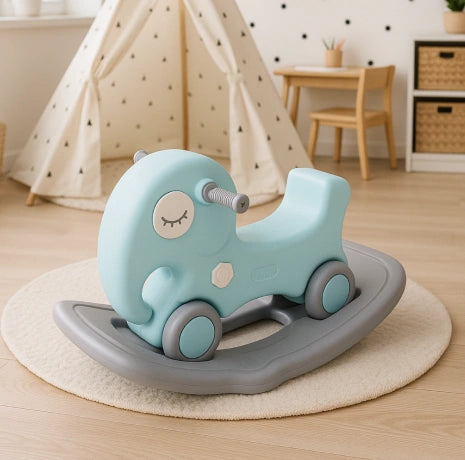 Playgro Tusker Rock-N-Ride Convertible Rocker & Ride-On 28.75 Inch β Multicolor
