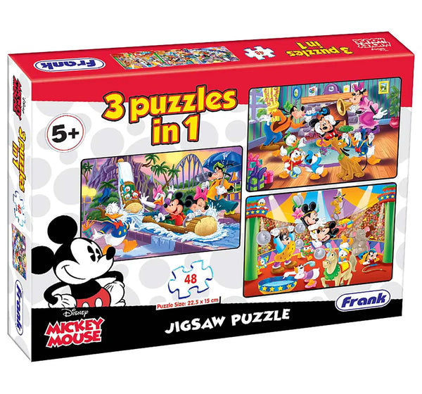 Frank Disney Frank Mickey Mouse Friends 3 In 1 Puzzles 5Y+