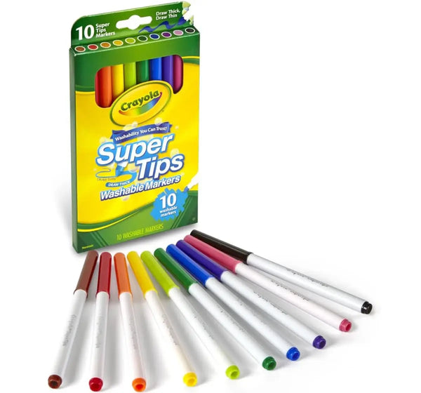Crayola Washable Super Tips, 10 pieces
