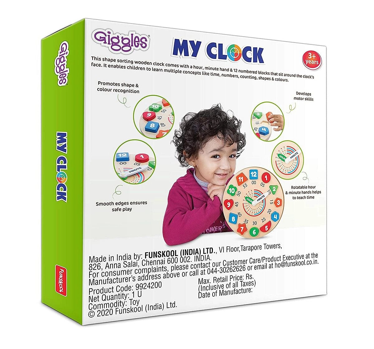 Giggles My Learning Clock 3Y+ – Multicolor