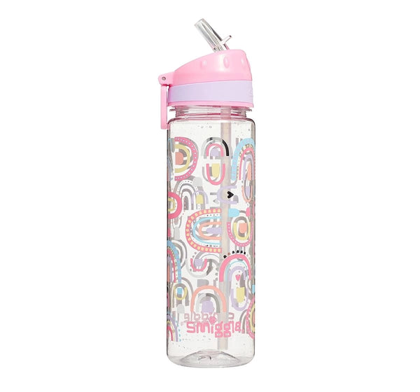 Smiggle Bright Side Drink Bottle 650ml School Wear for Kids 3Y+, Pink