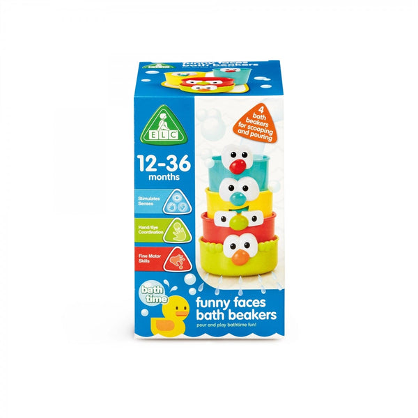 Elc Funny Faces Bath Beakers Multicolour 12M+