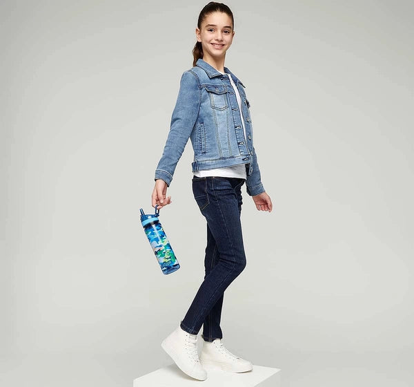 Smiggle Mirage Collection Bottles Plastic, Mid Blue, 4Y+