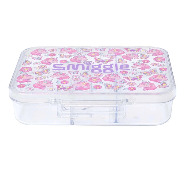 Smiggle Unicorn Lunchbox Graphic Pink Transparent, 4Y+