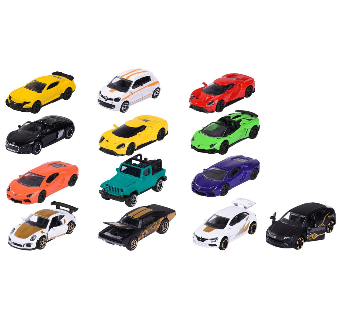 Majorette Limited Edition 9 Giftpack 9+4 Die-Cast Cars Set of 13 7.5 cm Black White Gold