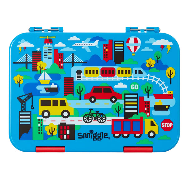 Smiggle Round About Lunch Box Bento, Medium, Blue, 3Y+
