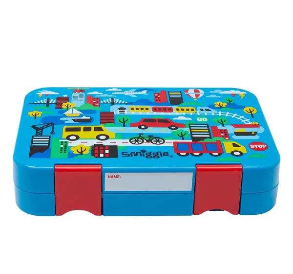Smiggle Round About Lunch Box Bento, Medium, Blue, 3Y+