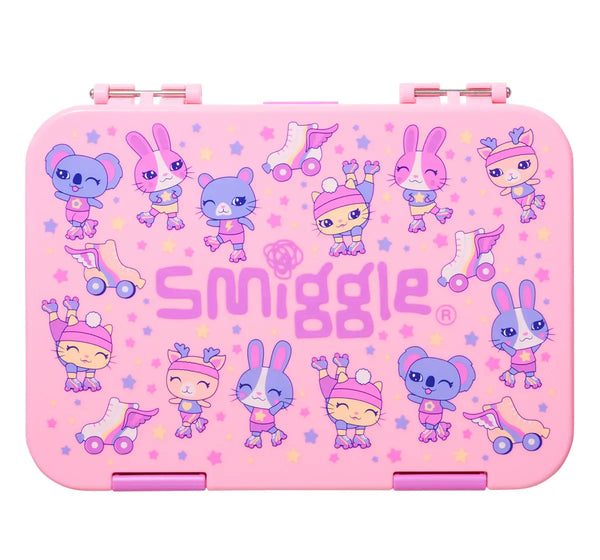Smiggle Movin Lunch Box Bento, Medium, Pink, 3Y+