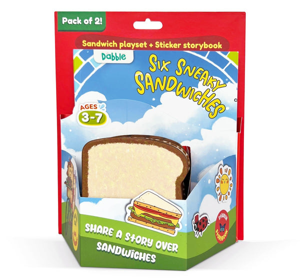 Dabble Pretend Play Sandwich Playset by Playshifu Six Sneaky Sandwiches