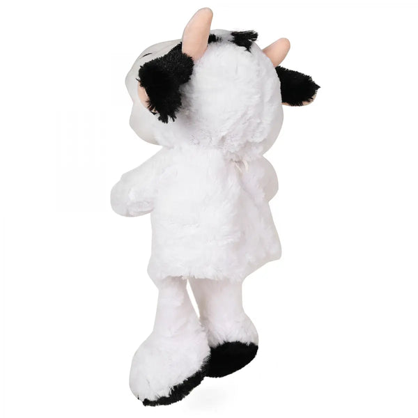 Pugs & Play Play Cow Hand Puppet Talking Black & White 3Y+