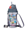 Smiggle Glide Teeny Tiny Plastic Drink Bottle With Strap 400Ml Grey, 3Y+