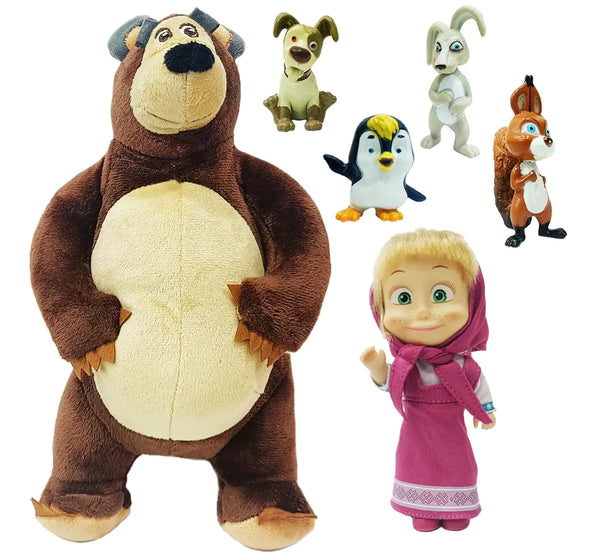 Masha And The Bear Simba Set Plush Bear, Doll, Animals, 3Y+