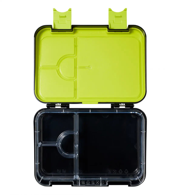 Smiggle Fly High Happy Medium Bento Lunchbox Black, 3Y+