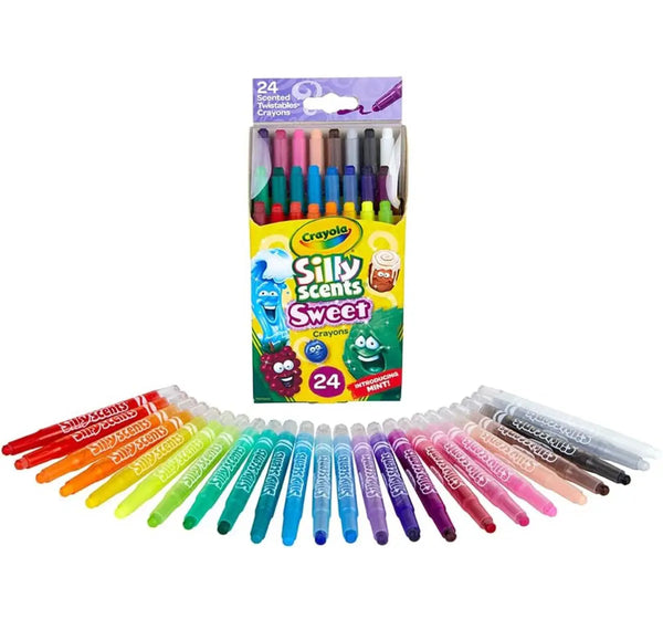 Crayola Sly Mini Twist Scented Crayons, 24 pieces