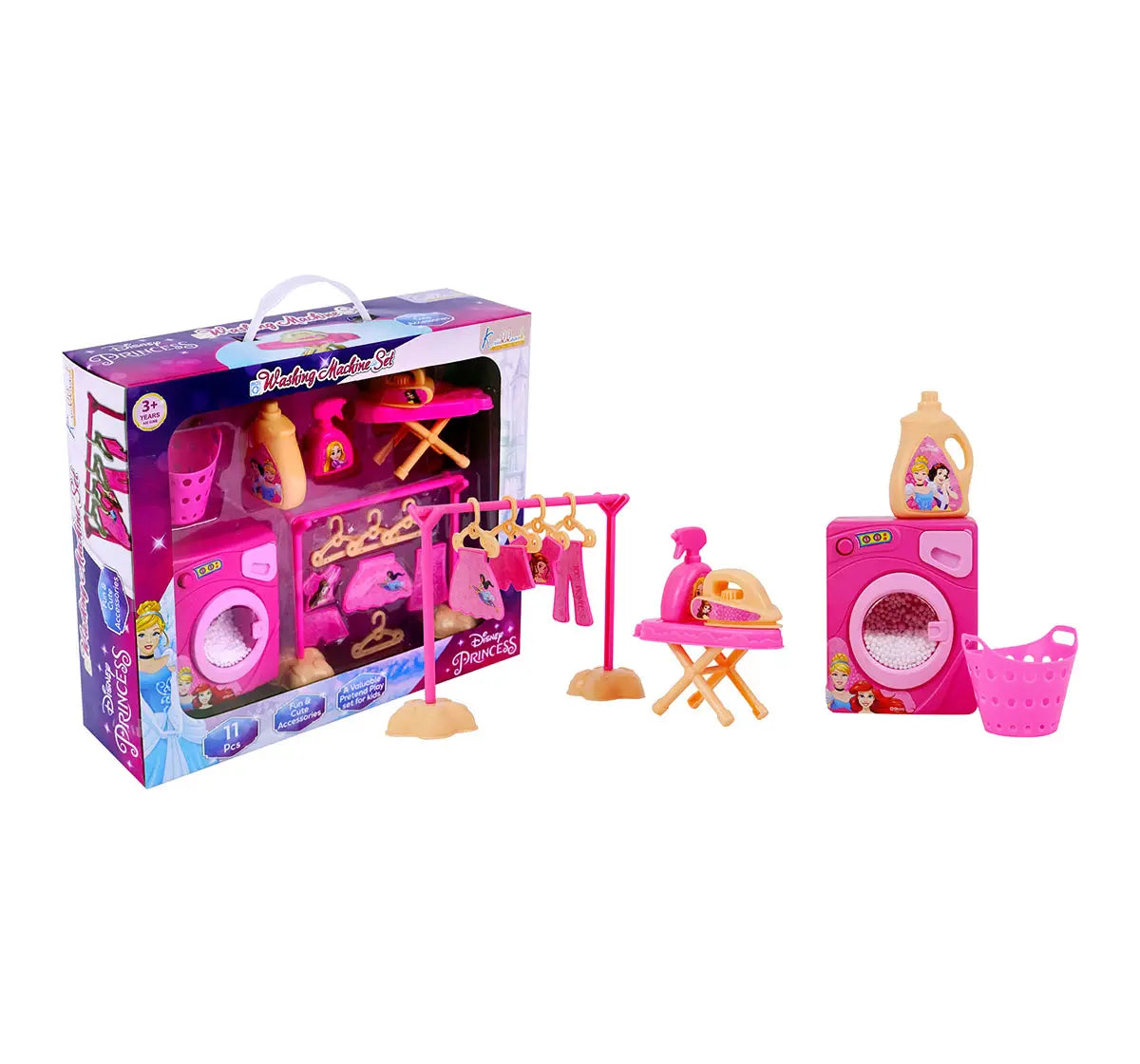 Kriiddaank Disney Princess Washing Machine Set Pack of 11 Multicolour
