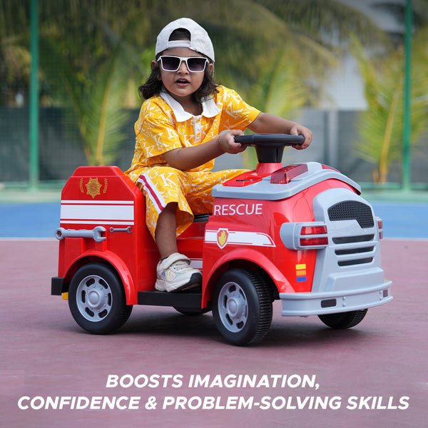 E-Motorad Formula Fun Fire Truck Ride On Car - Red