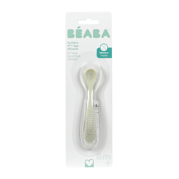 Beaba 2nd Stage Silicone Spoon - Misty Green