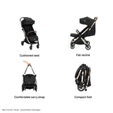 Maxi-Cosi Eva³ Lightweight Compact Stroller 0-4 Years Essential Black