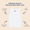 Hopop Round Neck Sleeveless Cotton Vest - White