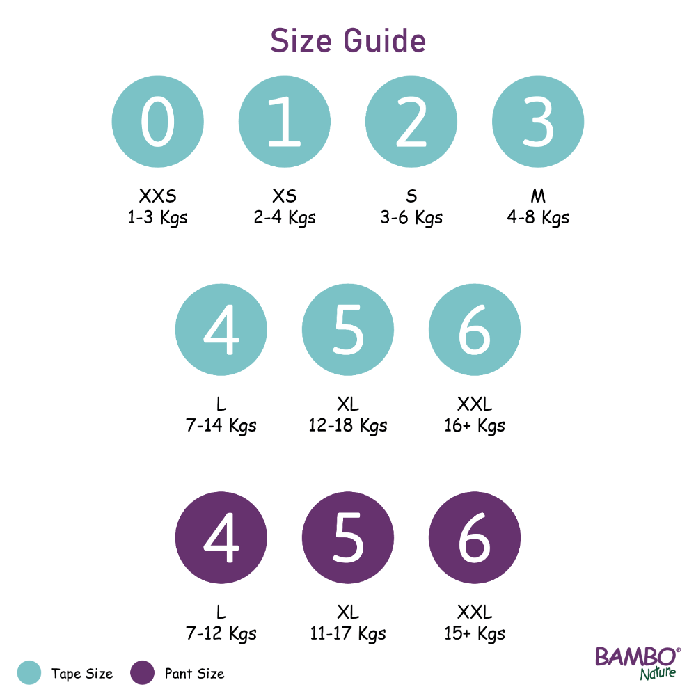 Bambo Nature Premium Baby Pants Diapers Size 4 Large 7–12 kg – Pack of 40