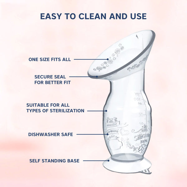 Hopop Natural Fit Silicone Manual Breast Pump Milk Saver One Size – Clear