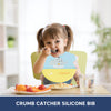 Hopop Easy Clean Crumb Catcher Silicone Bib Elephant 6M+