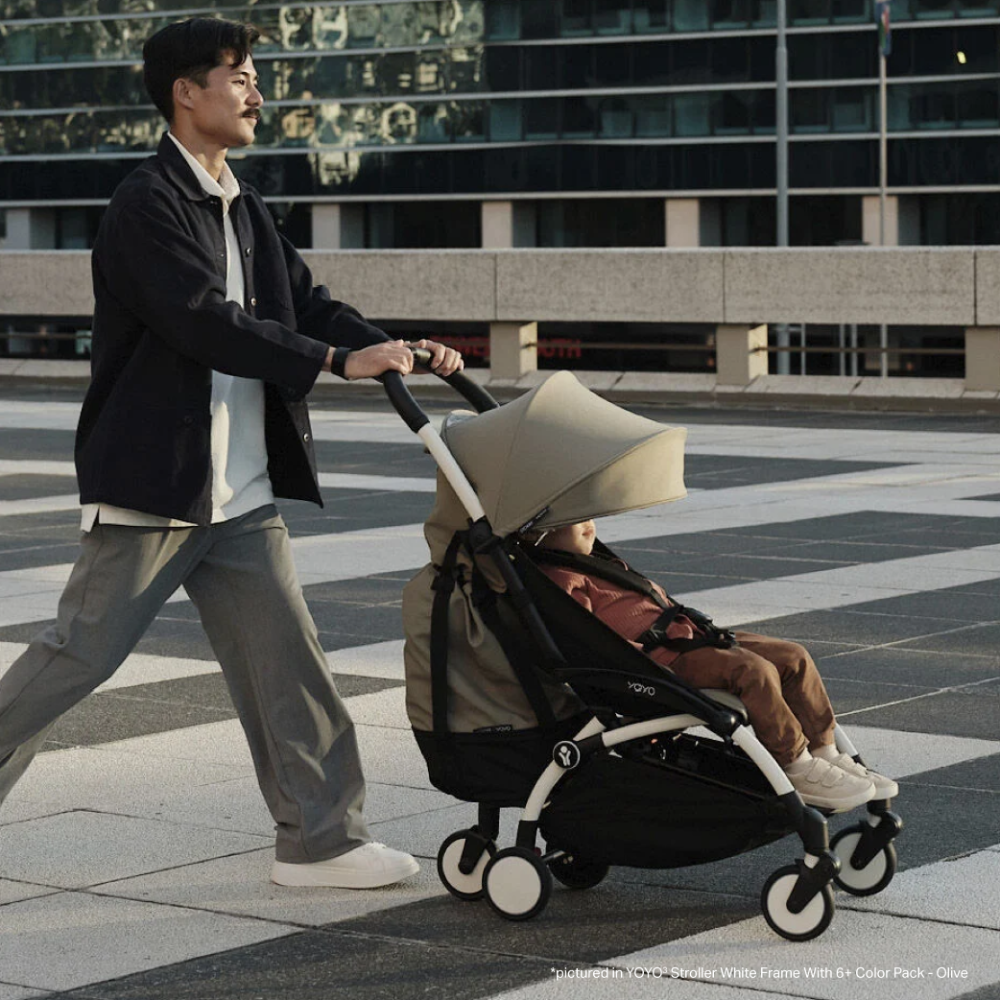 Babyzen Stroller YOYO³ with 6+ Color Pack - White Frame - Taupe