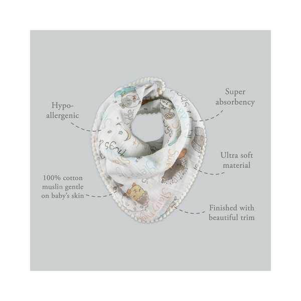 Abracadabra Muslin Bandana Bibs - Sleepy