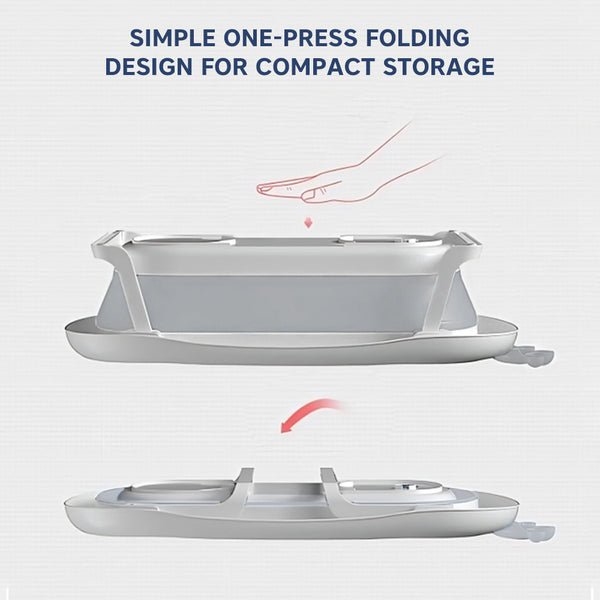 Hopop Deluxe Foldable Baby Bath Tub 80 x 50 x 12 cm Grey
