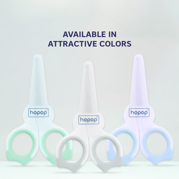 Hopop Baby Safety Nail Scissors with Rounded Head - Green