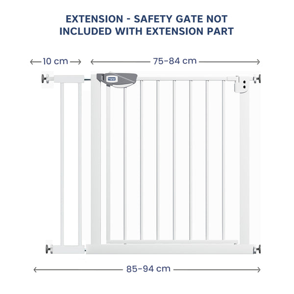 Hopop Baby Safety Gate Extension 10 cm White