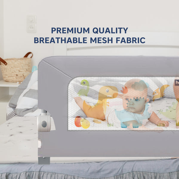 Hopop Baby Bed Rail Guard Secure Sleep Foldable Universal Fit – Grey