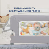 Hopop Baby Bed Rail Guard Secure Sleep Foldable Universal Fit – Grey