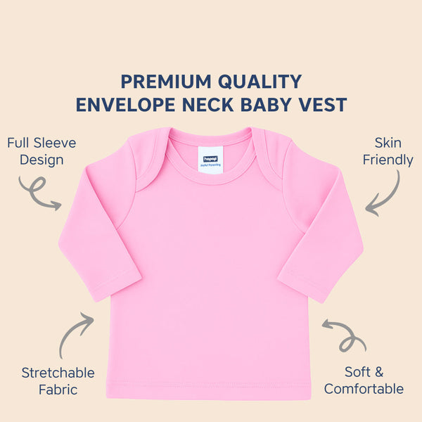 Hopop Envelope Neck Full Sleeve Cotton Vest Pack of 1 - Assorted