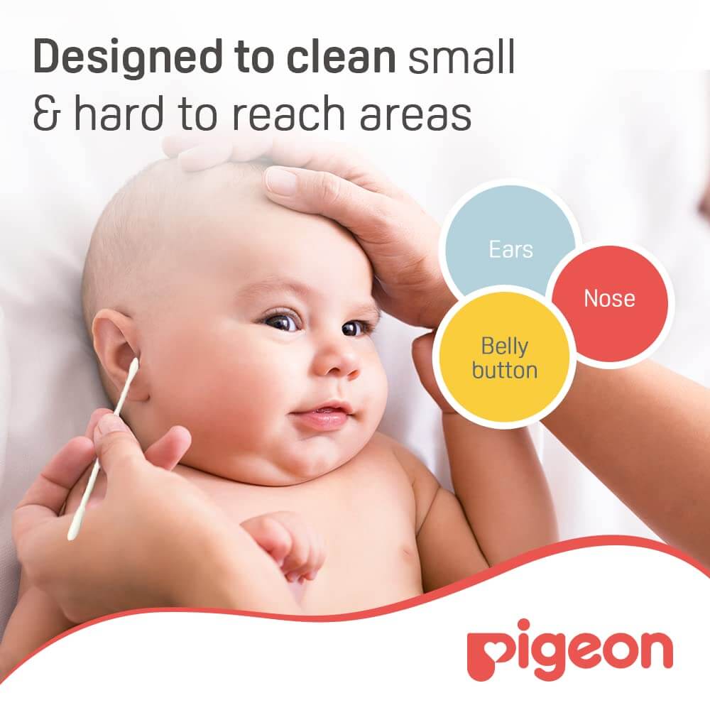 Pigeon Cotton Swab Ext Thin Paper Stem Hingedcase 200pcs