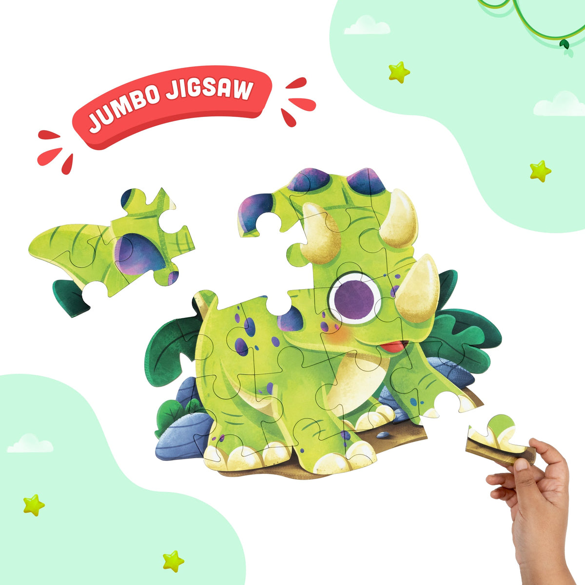 Dabble Dinosaurs My First Jigsaw Puzzle Mama & Baby Dino