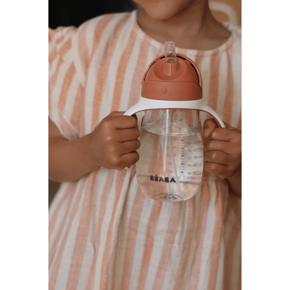 BÉABA 300 ml Leak-Proof Straw Cup – Terracotta
