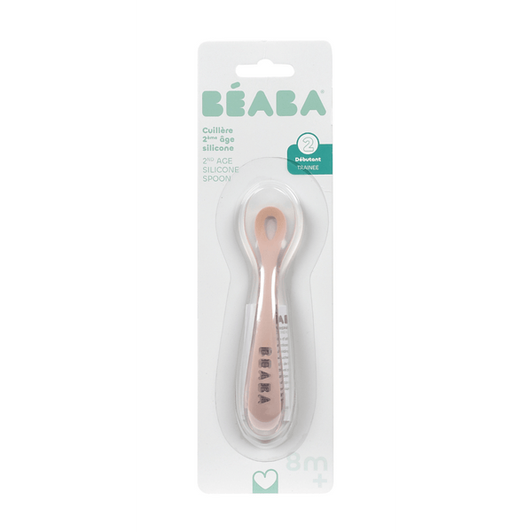 Beaba 2nd Stage Silicone Spoon - Cotton Candy