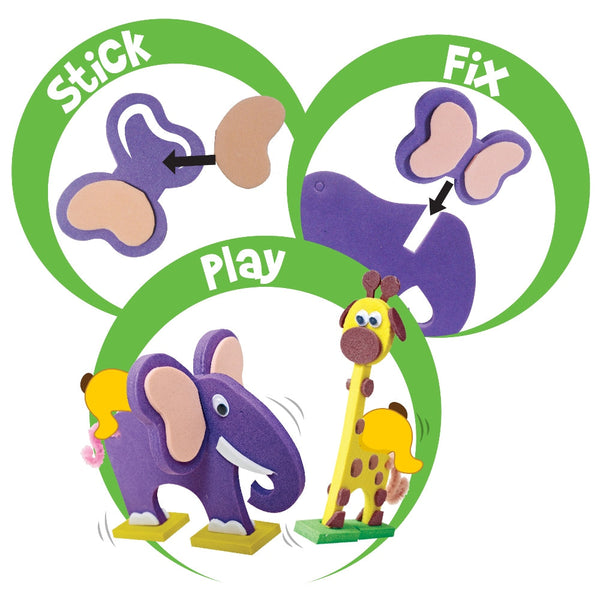 Mapology Animals 3D Models Assemble Game - 13 Animal Cut-Out Sets