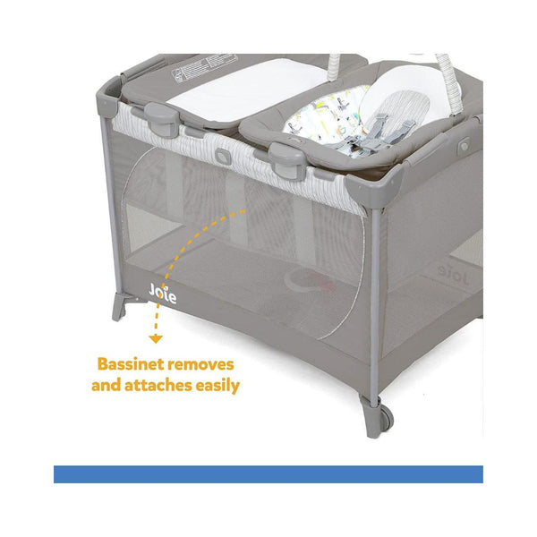 Joie Travel Cot Commuter™ Change Bounce - Nature Alphabet