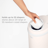 Ubbi Stainless Steel Diaper Pail with Child Safety Lock - Ivory