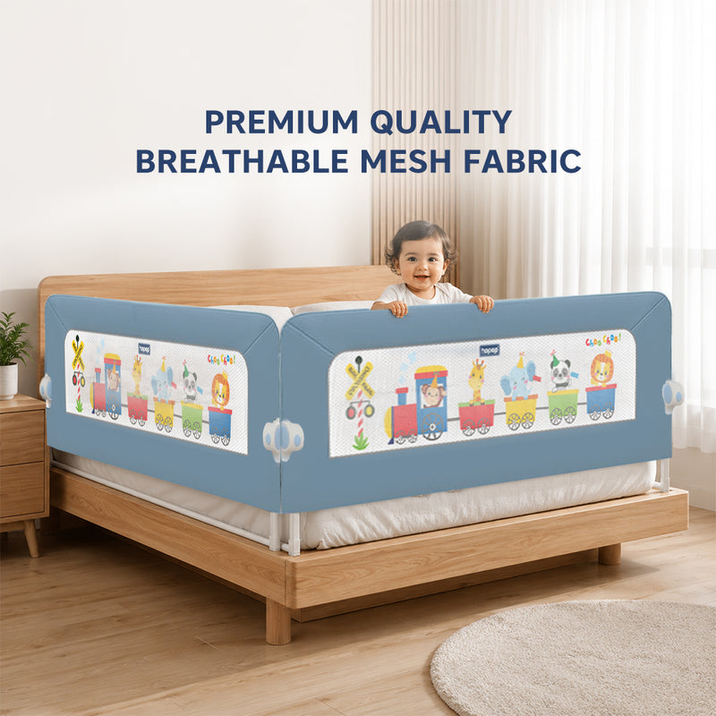 Hopop Secure Sleep Baby Bed Rail Guard - Grey