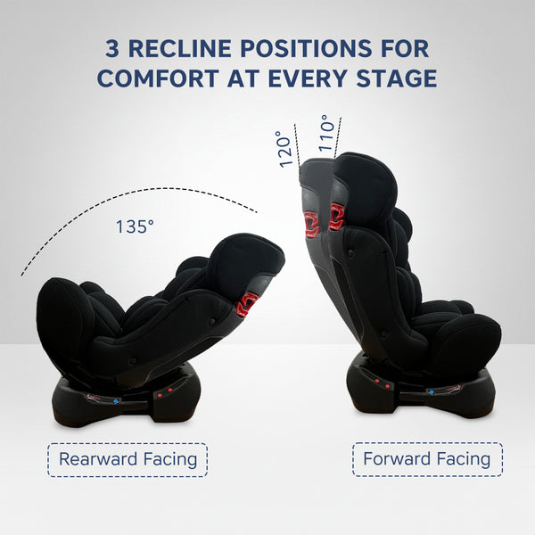 Hopop Joyride Baby Car Seat for 0 to 7 Years - Black