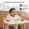 HopopEasy-Clean Waterproof Baby Apron Bib with Crumb Catcher Asorted