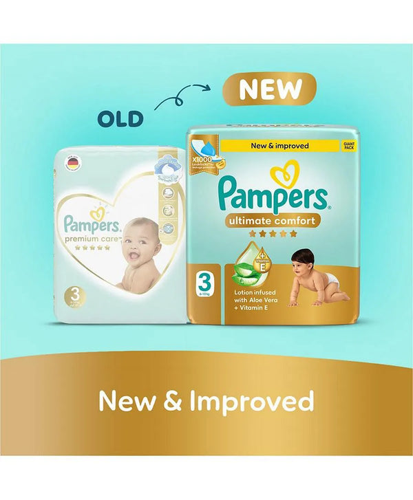 Pampers Ultimate Comfort Tape Style Diapers Size 3 6–10kg 62 Pcs