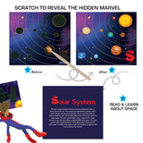Chalk and Chuckles A-Z Space Adventure Scratch Art Cards 15 × 19 × 3.8 cm Multicolor