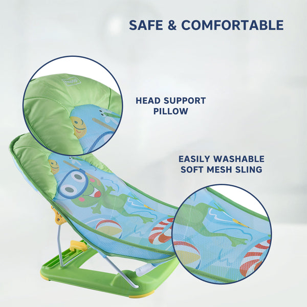 Hopop Anti-Skid Compact Baby Bather 0-12 Months Green