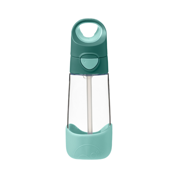 B Box Tritan Straw Drink Bottle 450Ml - Emerald Forest Green