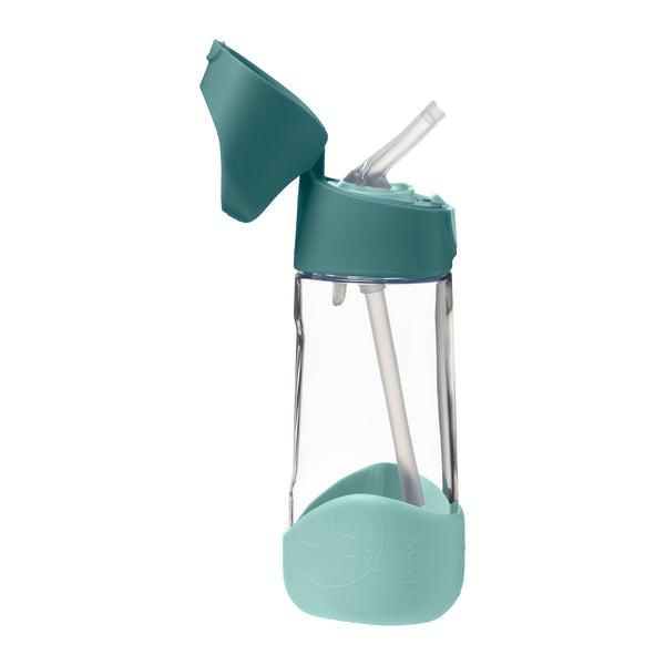 b.box Tritan Straw Drink Bottle 450ml – Emerald Forest Green
